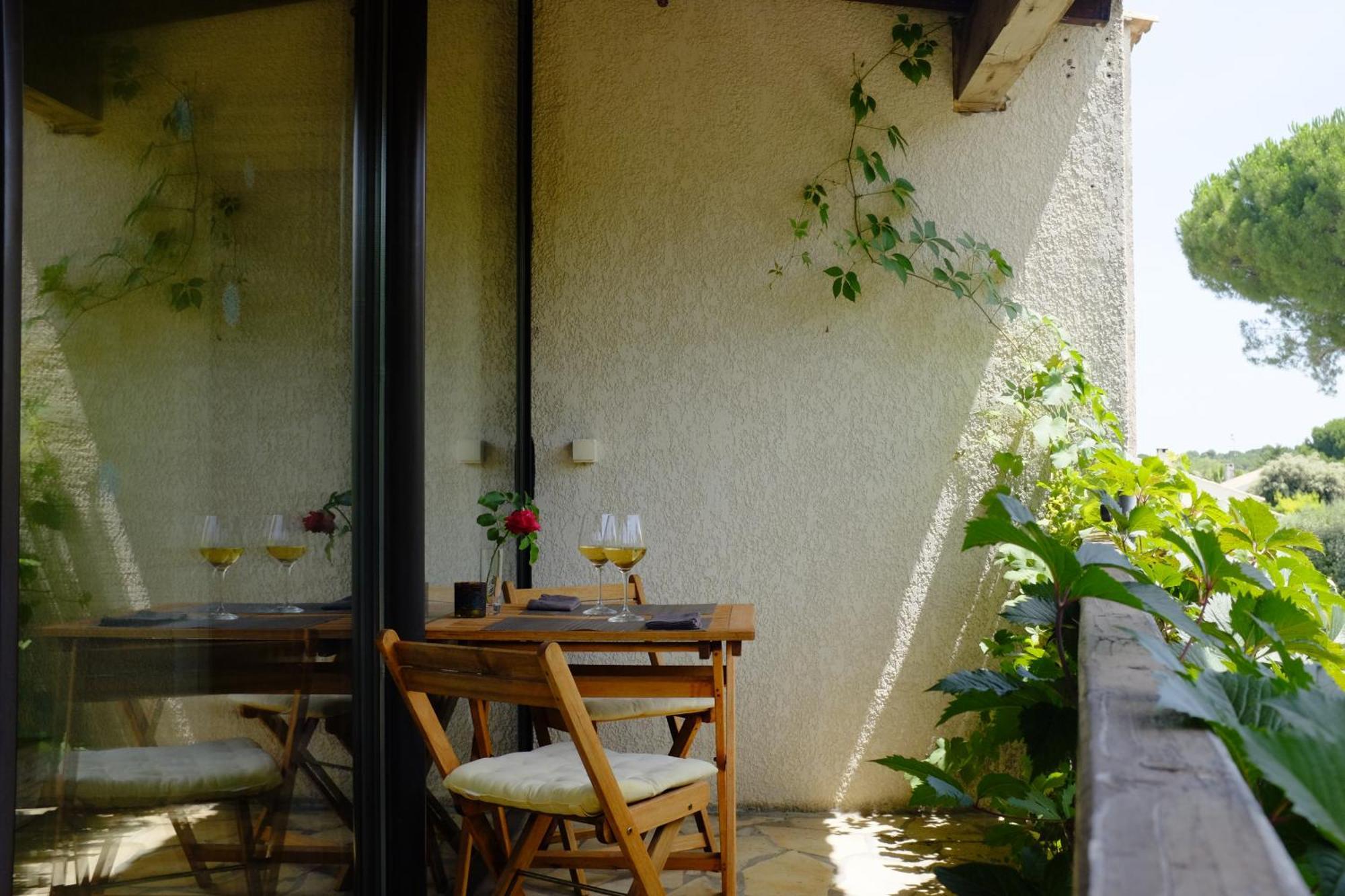 Chambre, Terrasse Et Piscine De L'Impasse Du Pressoir Le Crès Esterno foto